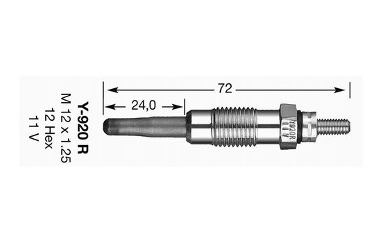 Glow Plug D-Power 1 Y-924J NGK, Image 6