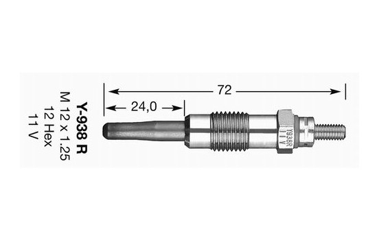 Glow Plug D-Power 1 Y-924J NGK, Image 11