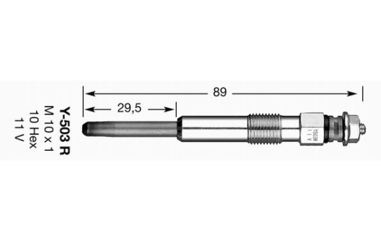 Glow Plug D-Power 10 Y-503J NGK, Image 2