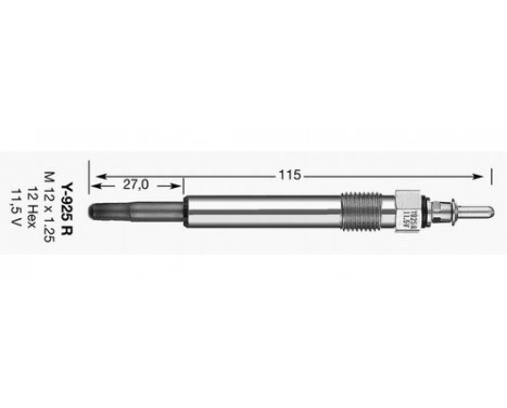 Glow Plug D-Power 16 Y-925J NGK, Image 3