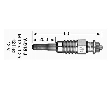 Glow Plug D-Power 2 Y-918J NGK, Image 2