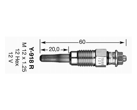 Glow Plug D-Power 2 Y-918J NGK, Image 3