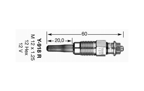 Glow Plug D-Power 2 Y-918J NGK, Image 3