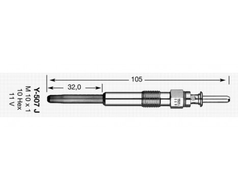 Glow Plug D-Power 32 Y-507J NGK, Image 2