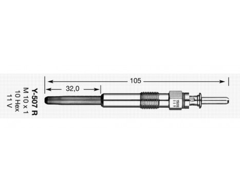 Glow Plug D-Power 32 Y-507J NGK, Image 3