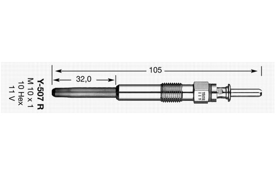 Glow Plug D-Power 32 Y-507J NGK, Image 3