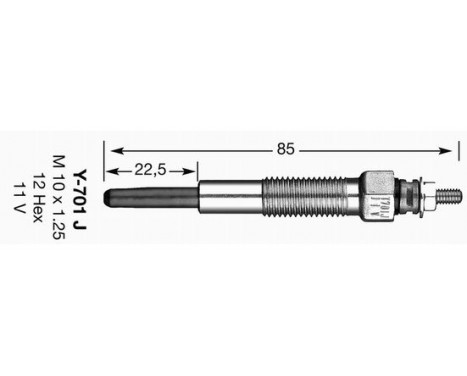 Glow Plug D-Power 39 Y-701J NGK, Image 2