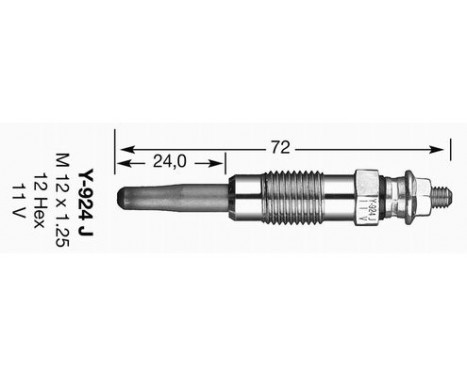 Glow Plug D-Power 5 Y-937J NGK, Image 4