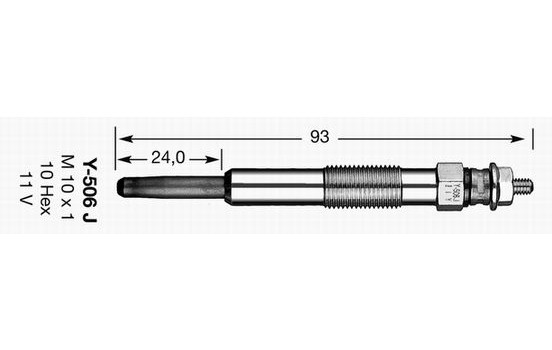 Glow Plug D-Power 7 Y-506J NGK