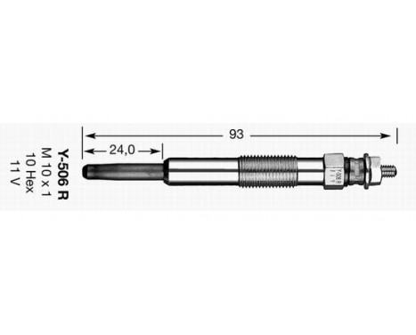 Glow Plug D-Power 7 Y-506J NGK, Image 3