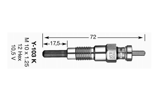 Glow Plug Y-103K NGK