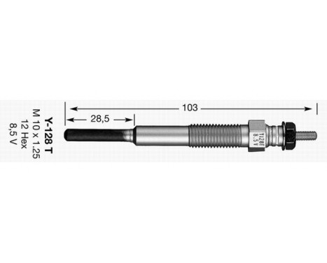 Glow Plug Y-128T NGK, Image 2