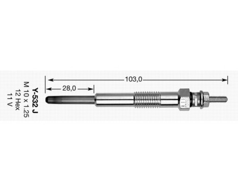 Glow Plug Y-532J NGK, Image 2