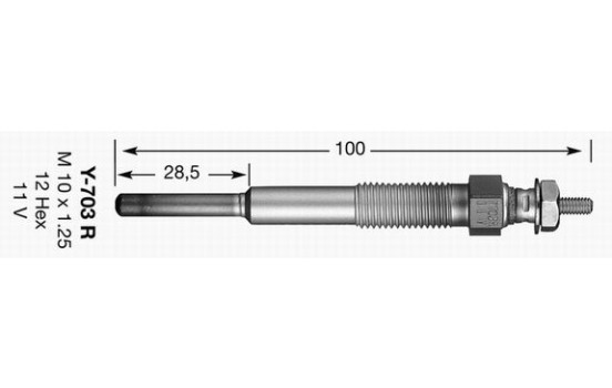 Glow Plug Y-703R NGK, Image 2