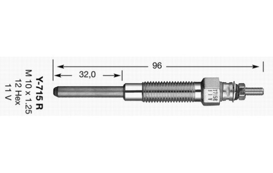 Glow Plug Y-715R NGK, Image 2