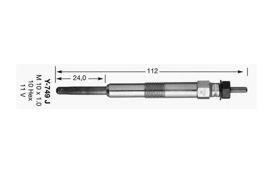 Glow Plug Y-749J NGK, Image 2
