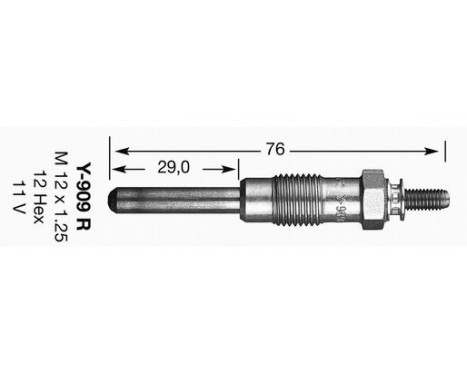 Glow Plug Y-909R NGK, Image 2