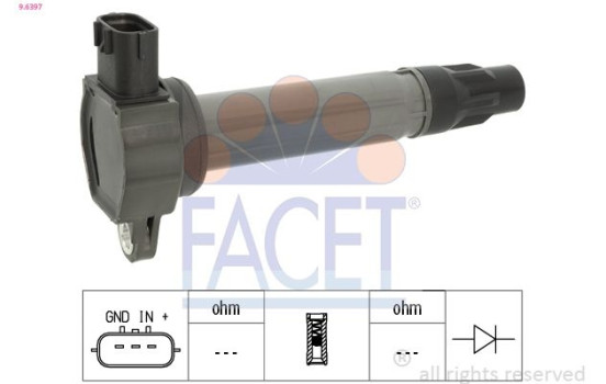 ignition coil 9.6397 Facet