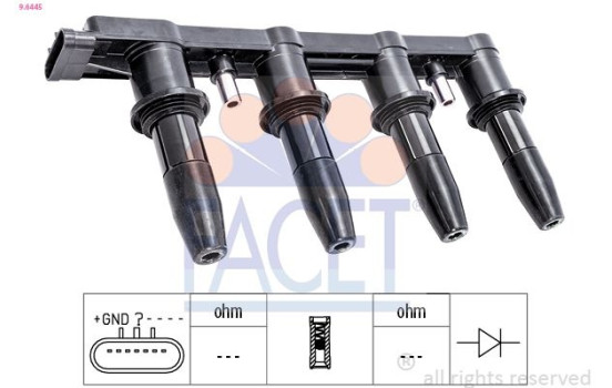ignition coil 9.6445 Facet