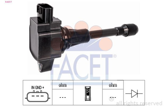 ignition coil 9.6517 Facet