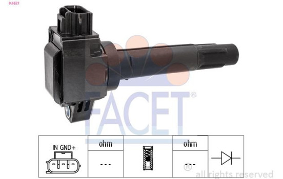 ignition coil 9.6521 Facet