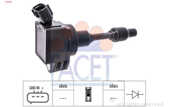 ignition coil 9.6534 Facet, Image 2