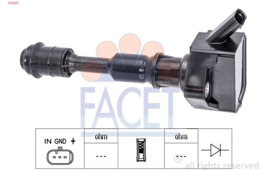 ignition coil 9.6537 Facet