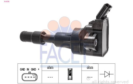 ignition coil 9.6538 Facet