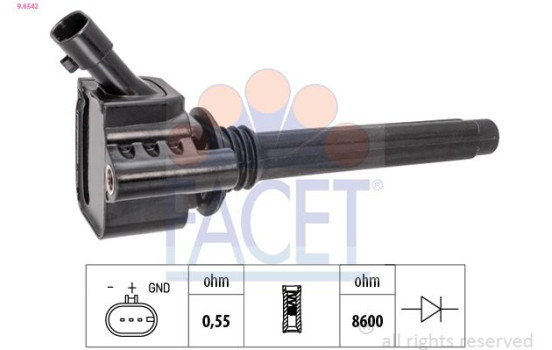 ignition coil 9.6542 Facet