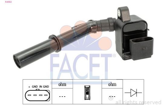 ignition coil 9.6552 Facet
