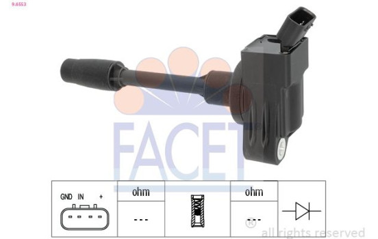 Ignition coil 9.6553 Facet