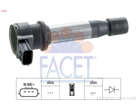 Ignition Coil Made in Italy - OE Equivalent 9.6284 Facet