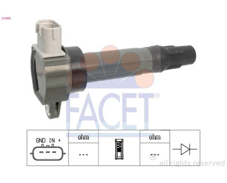 Ignition Coil Made in Italy - OE Equivalent 9.6405 Facet
