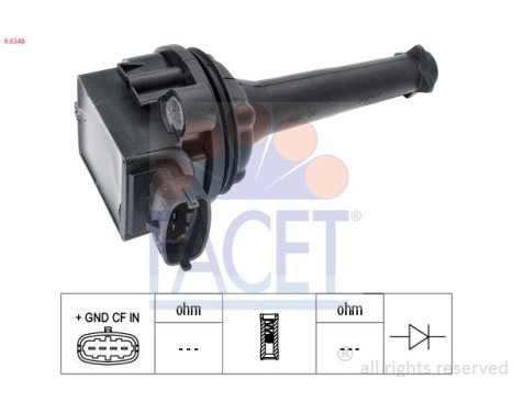 Ignition Coil OE Equivalent 9.6348 Facet, Image 2
