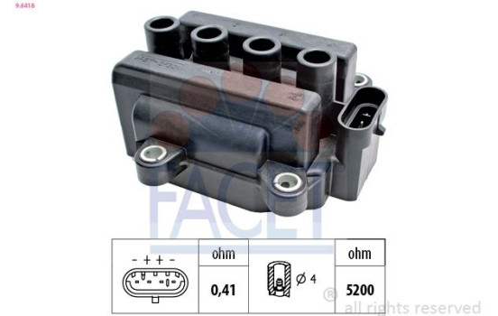 Ignition Coil OE Equivalent 9.6418 Facet