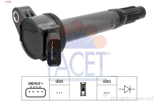 Ignition Coil OE Equivalent 9.6438 Facet