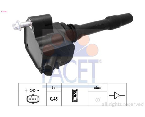 Ignition Coil OE Equivalent 9.6532 Facet