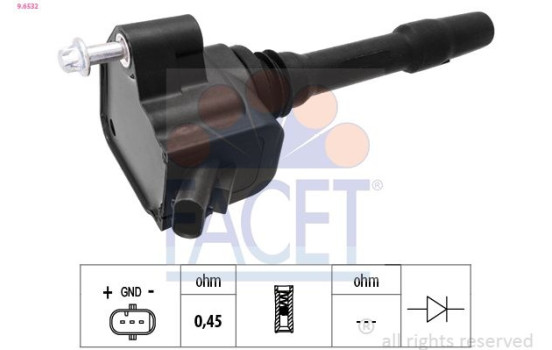 Ignition Coil OE Equivalent 9.6532 Facet