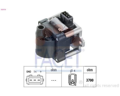 Ignition Coil Unit OE Equivalent 9.8114 Facet, Image 2