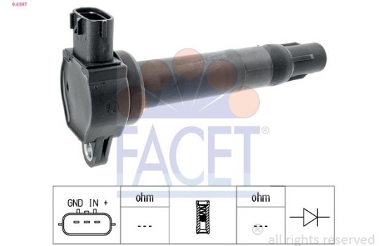 ignition coil 9.6397 Facet