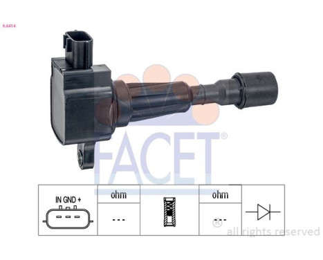 ignition coil 9.6414 Facet, Image 2