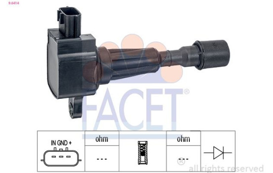 ignition coil 9.6414 Facet, Image 2