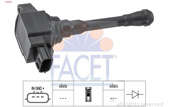 ignition coil 9.6452 Facet