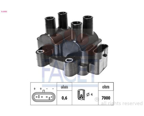 ignition coil 9.6496 Facet