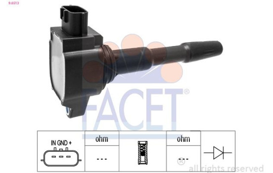 ignition coil 9.6513 Facet