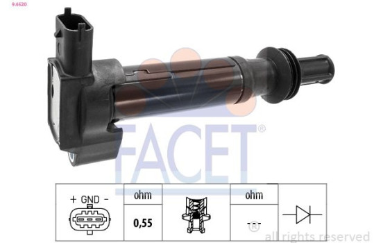 ignition coil 9.6520 Facet