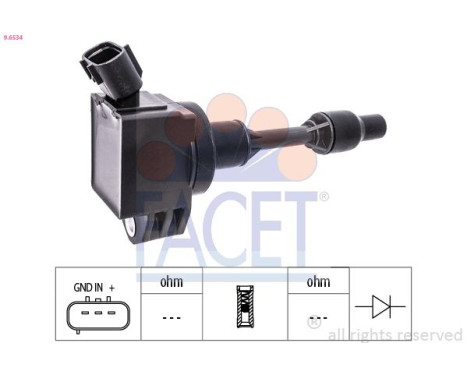 ignition coil 9.6534 Facet, Image 2