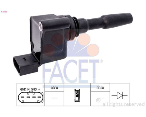 ignition coil 9.6535 Facet, Image 2