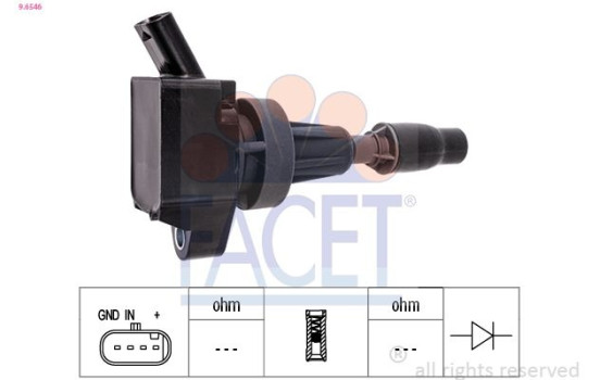 ignition coil 9.6546 Facet