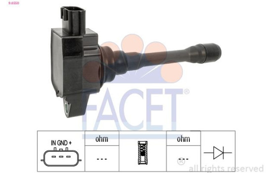 ignition coil 9.6550 Facet